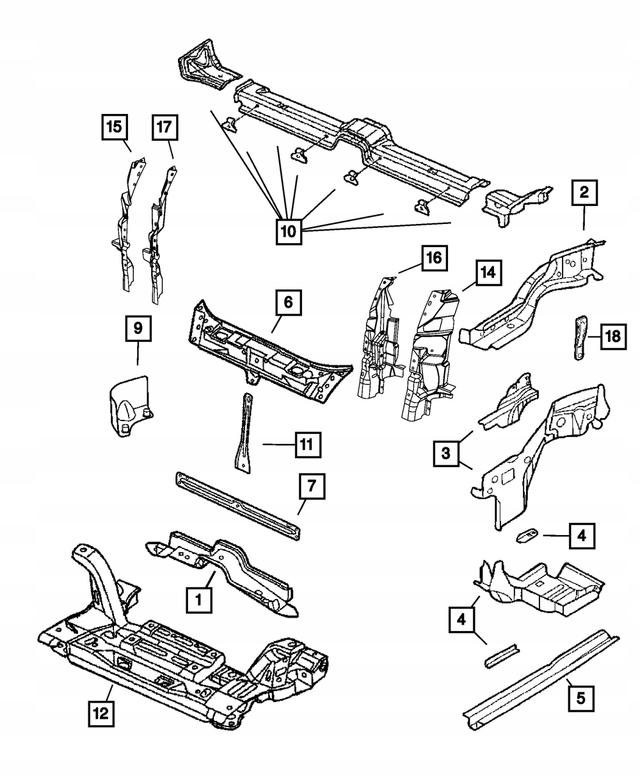 фото №3, B рамка панель фары правый chrysler pt cruiser 2001-05