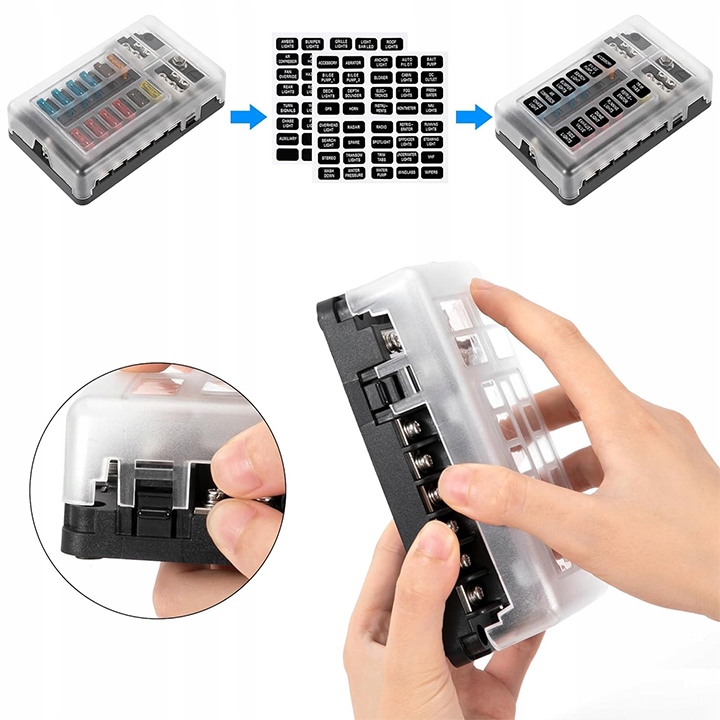 фото №11, Коробка корпус предохранителей 12 половина модуль 12 szt предохранителей набор