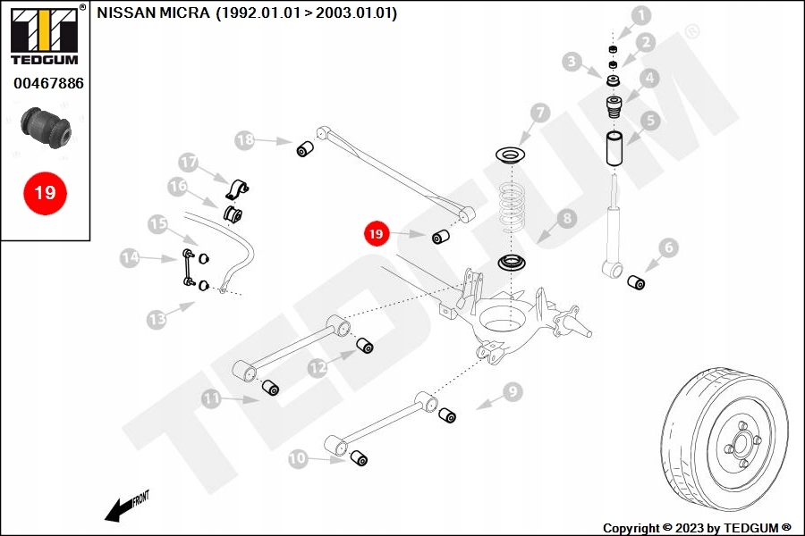 фото №10, Втулка wah. nissan t. micra 92-03, cube z10 1998.02-2002.10 [jp]
