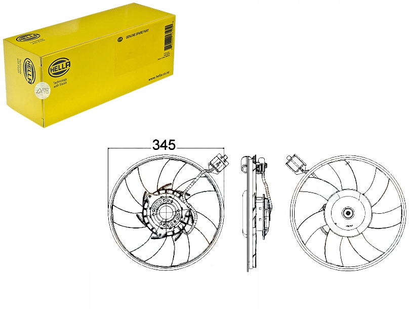 фото №1, Вентилятор радиатора hella