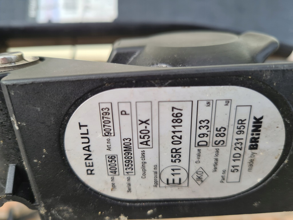 фото №9, Renault espace vi hak буксировочный 756101222r