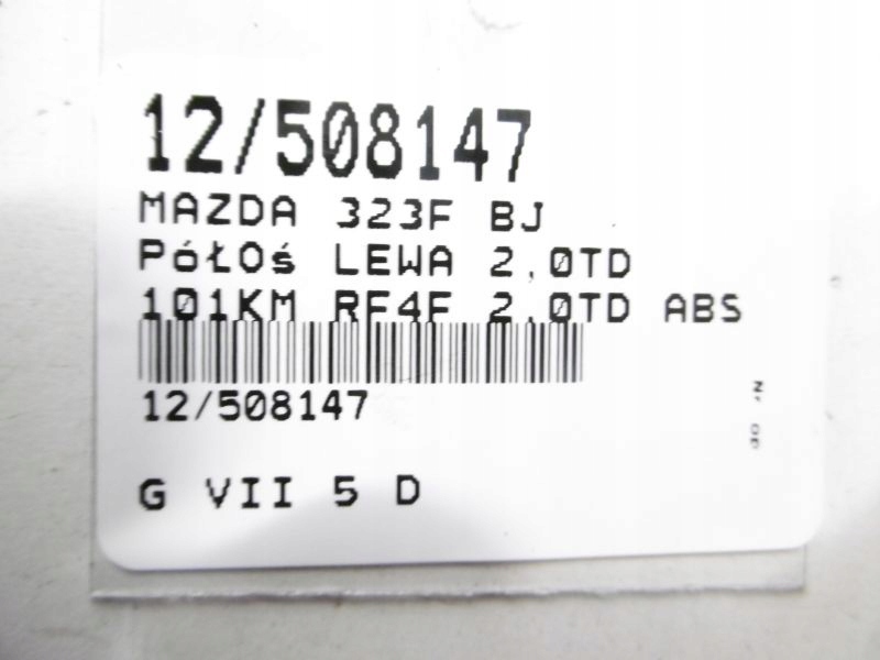 Mazda 323f bj привідний вал ліва 2,0td abs rf4f в Україні