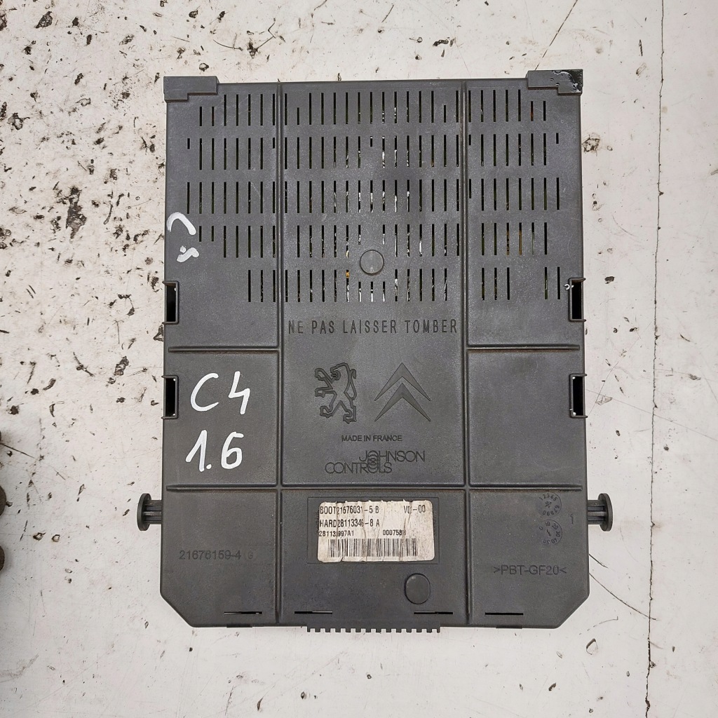 фото №13, Citroen c4 1,6 коробка модуль bsi + блок керування двигуна bosch 0281011630