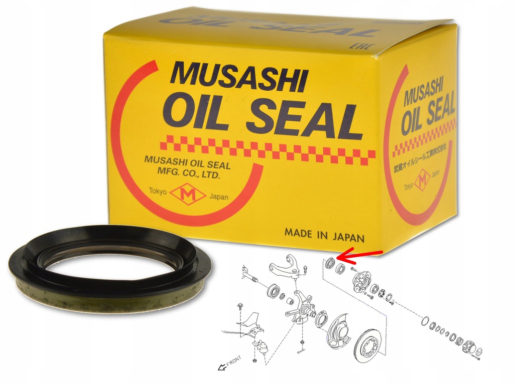 фото №1, Nissan pick-up d22 98- сальник ступица колеса