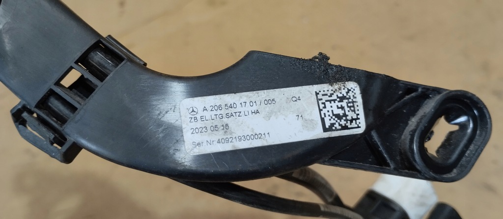 фото №6, Джгут електропроводка колеса лівий задня mercedes c klasa w206 23r a2065401701