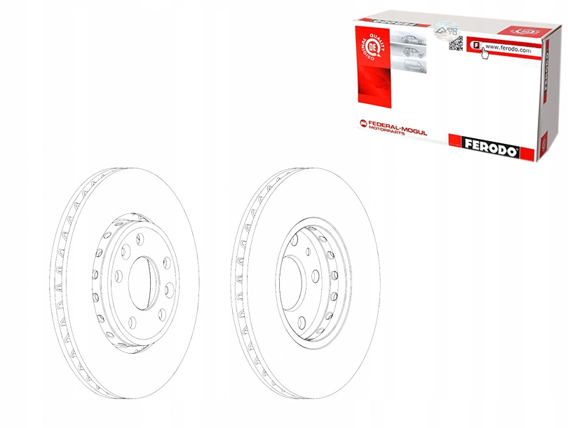 фото №1, Ferodo тормозные диски тормозные 2szt. перед renault grand scenic iii laguna