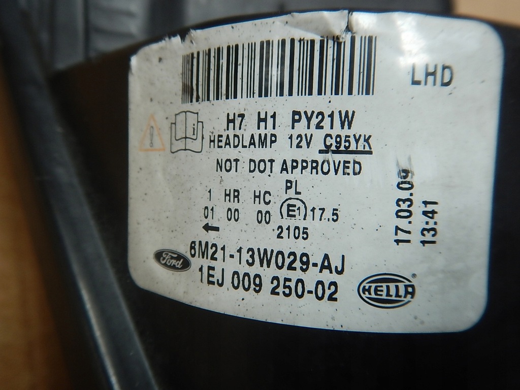 фото №10, Лампа перед права ford s-max mk1 eu 6m21-13w029-aj