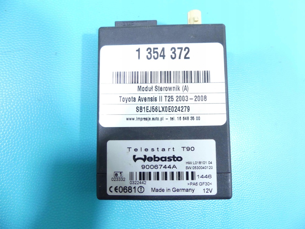 фото №2, Блок керування модуль webasto toyota avensis ii t25