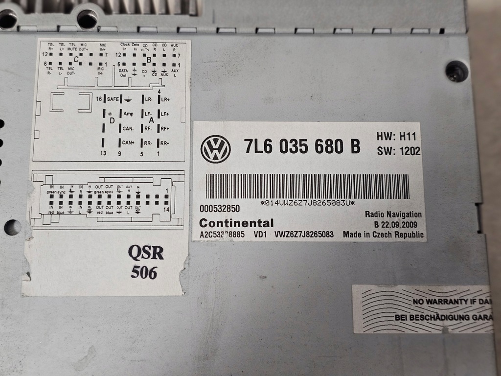 фото №5, Радио navi считыватель vw touareg multivan 7l6035680b