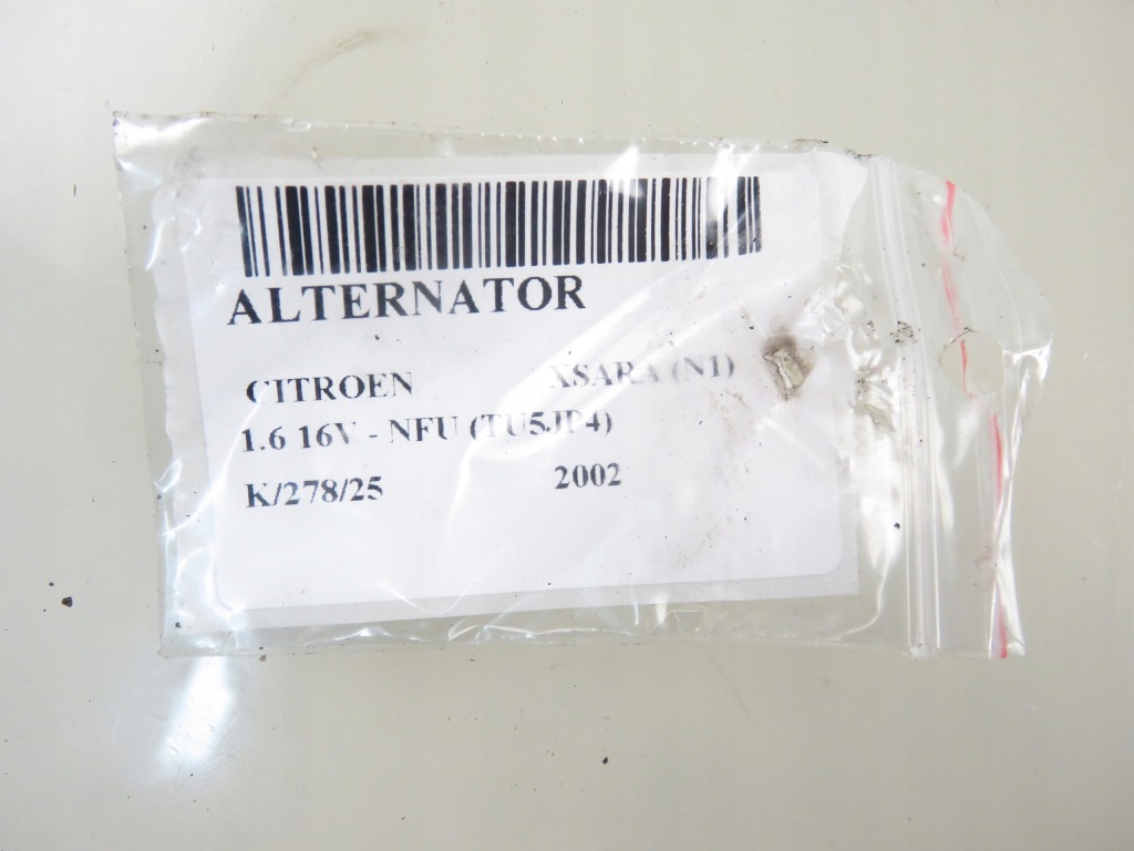 фото №10, Генератор citroen xsara n1 1.6 16v 109 - nfu 9638275680 2542396b