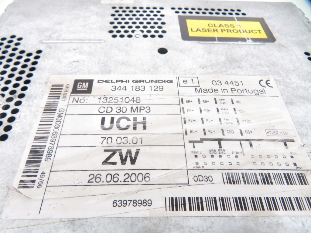 Радио cd30 opel astra iii h 13251048 344183129 13238548 с Разборки