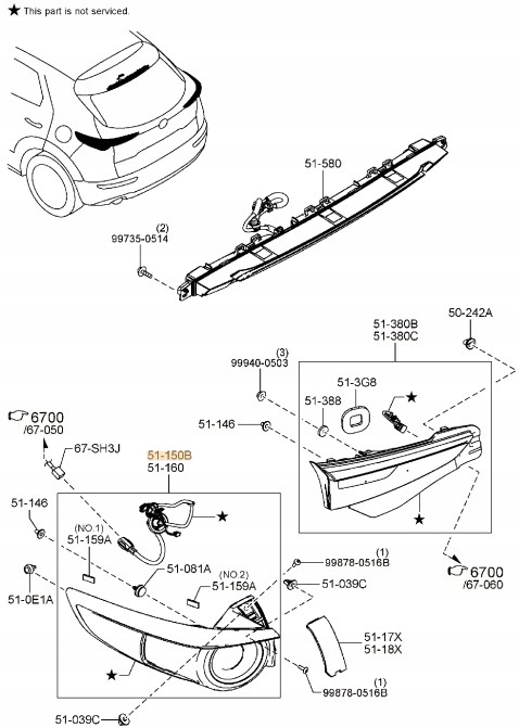 Фара задняя правая наружная mazda cx-30 dm 2019- led оригинал Оригинал