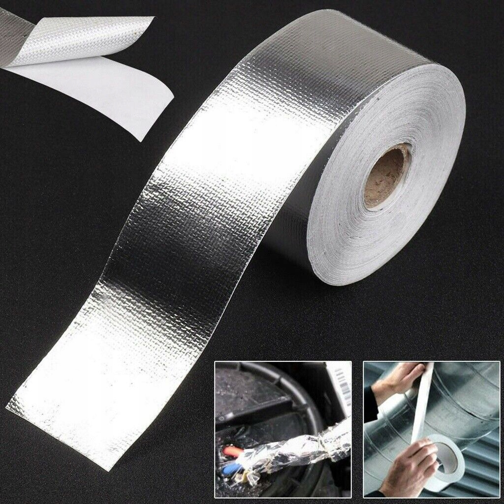 фото №8, Samoprzylepna пленка алюминиевая лента трубы выпускной изоляция тепловая 5m