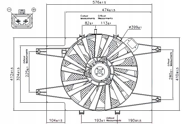 фото №1, Вентилятор радиатора с корпус alfa romeo 147 1.