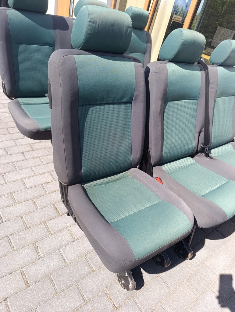 фото №13, Vw t5 t5 lift t6 комплект сидінь 8 місць тримісне сидіння подвійний підставка для сидіння 1/2/3 ряд