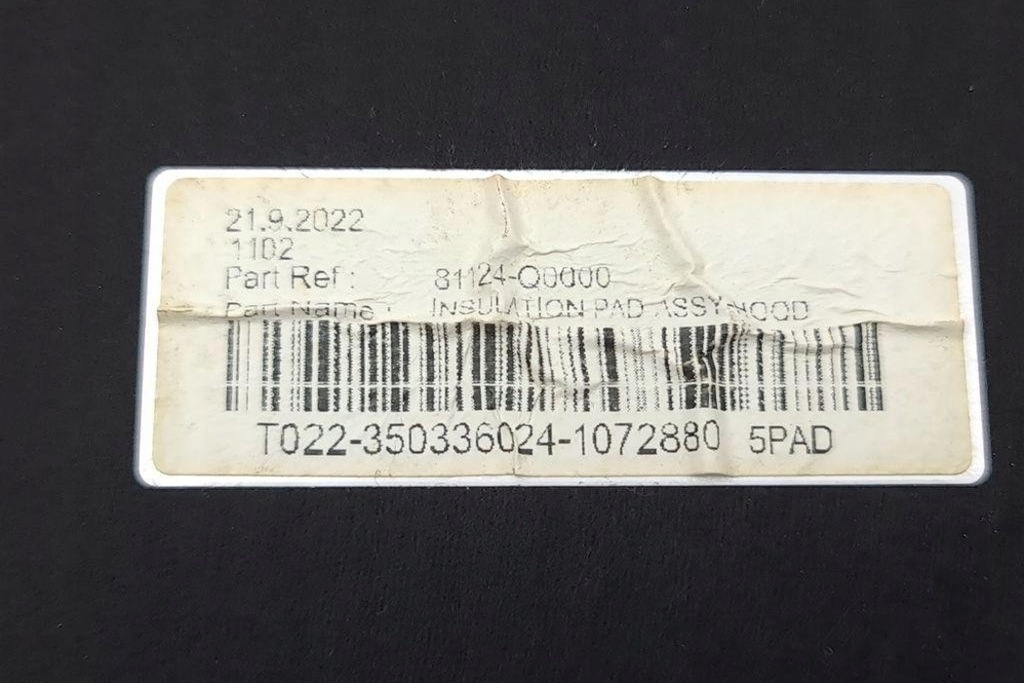 фото №12, Шумоизоляция капот hyundai 81124q0000 1.0l 2023