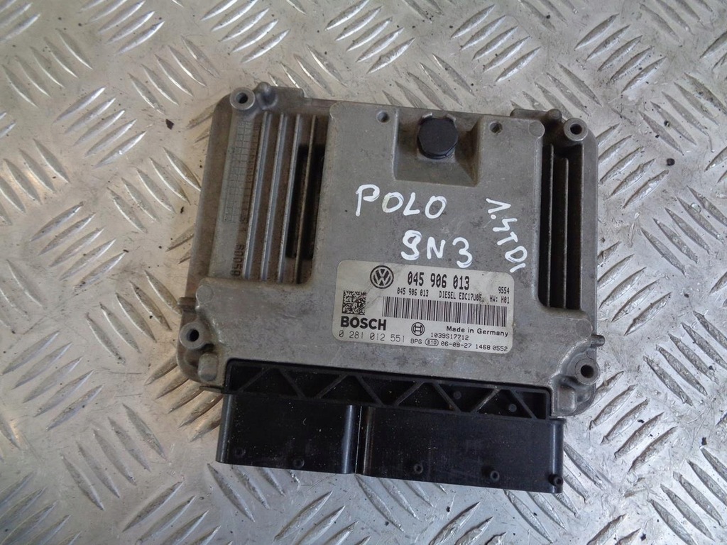 фото №10, Бортовой компьютер набор иммобилайзер vw polo iv lift 9n3 1.4 tdi 0281012551 0456906013