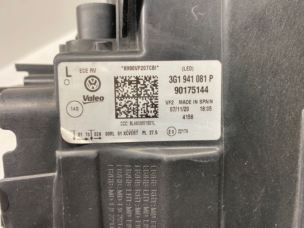 фото №14, Лампа перед передняя левая iq led vw passat b8 3g 3g0 fl lift 2019-