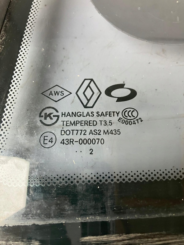 фото №2, Скло двері лівий задня renault latitude трикутник 12 rok