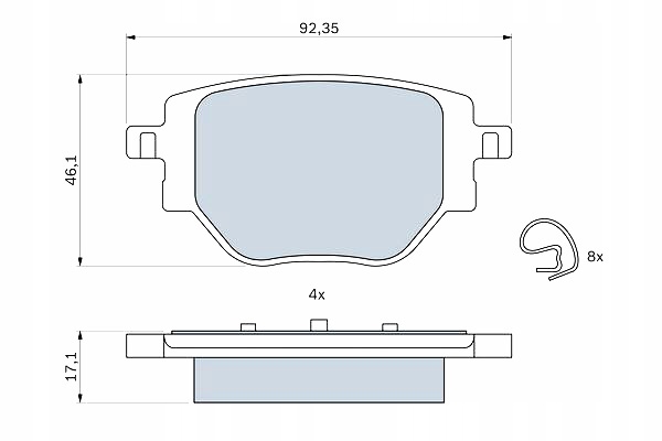 фото №2, Тормозные колодки тормозные задняя citroen c4 iii c4 x opel corsa f corsa f