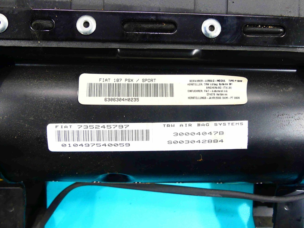 фото №9, Подушка повітряна подушка безпеки пасажира fiat seicento