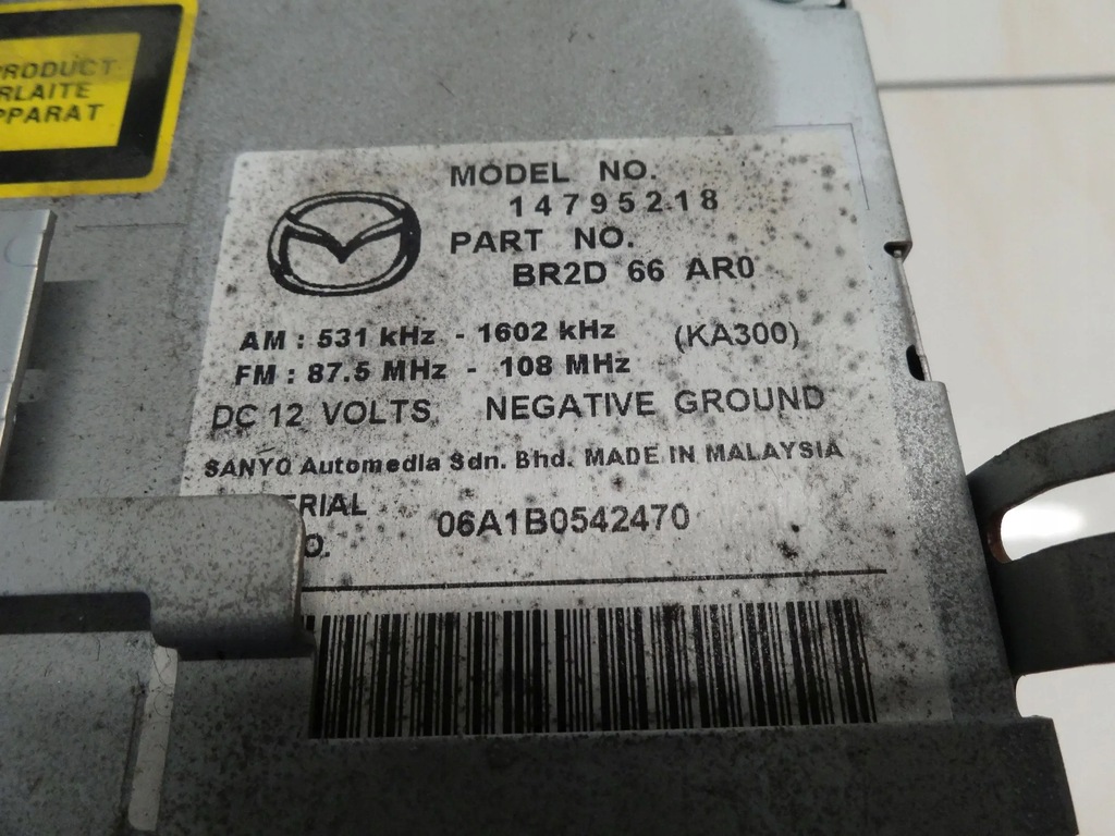 фото №10, Mazda 3 bk 2006 hb радио cd радиопроигрыватель заводской br2d66ar0