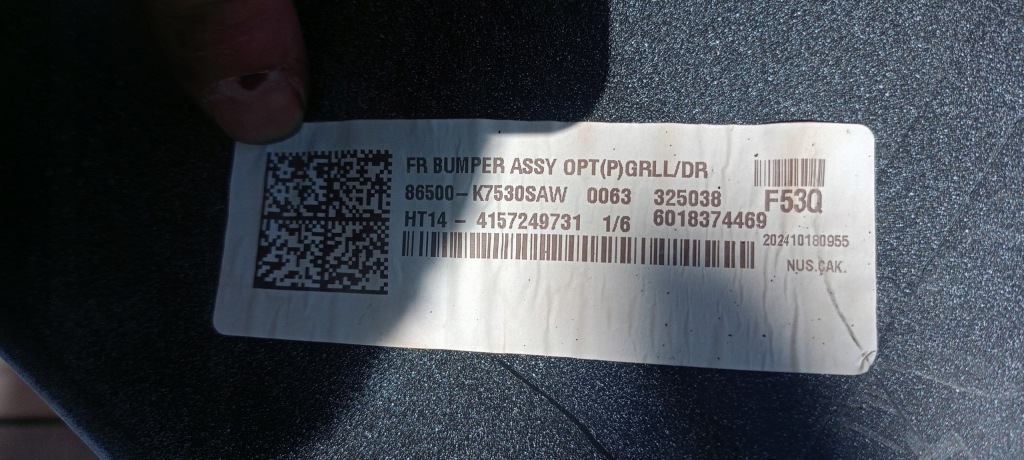 фото №10, Бампер перед передний hyundai i10 iii 3 lift 24-25r 86511-k7000 86351-k7600