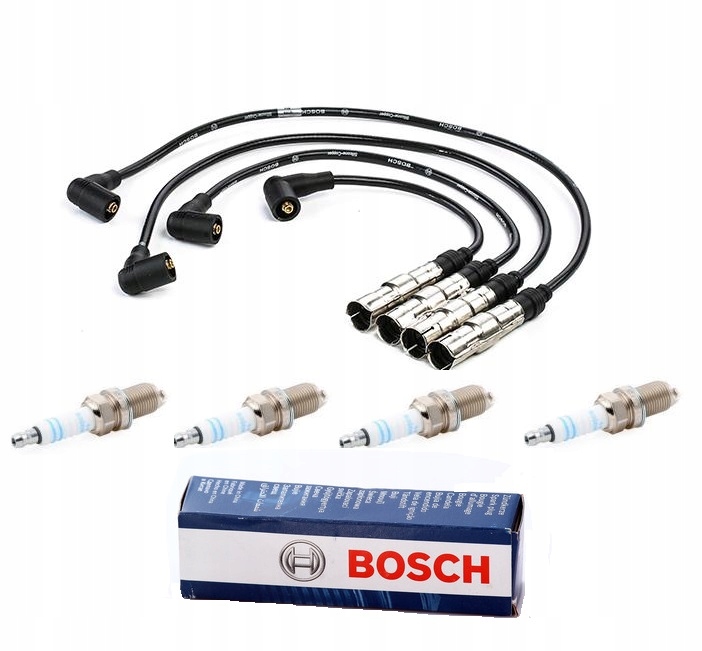 фото №1, Bosch дроти запалювання+ свічки запалювання vw golf iv