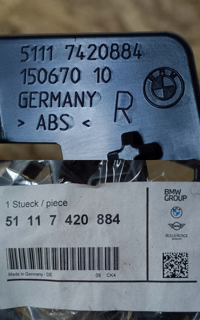 фото №10, Bmw 8 g14 g15 g16 направляющая кронштейн бампера правый перед 51117420884