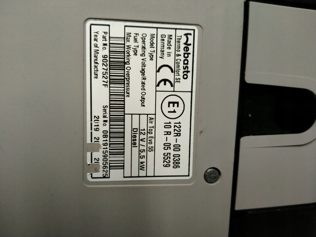 фото №5, Air top evo 55 webasto обігрівач стояночний 12v