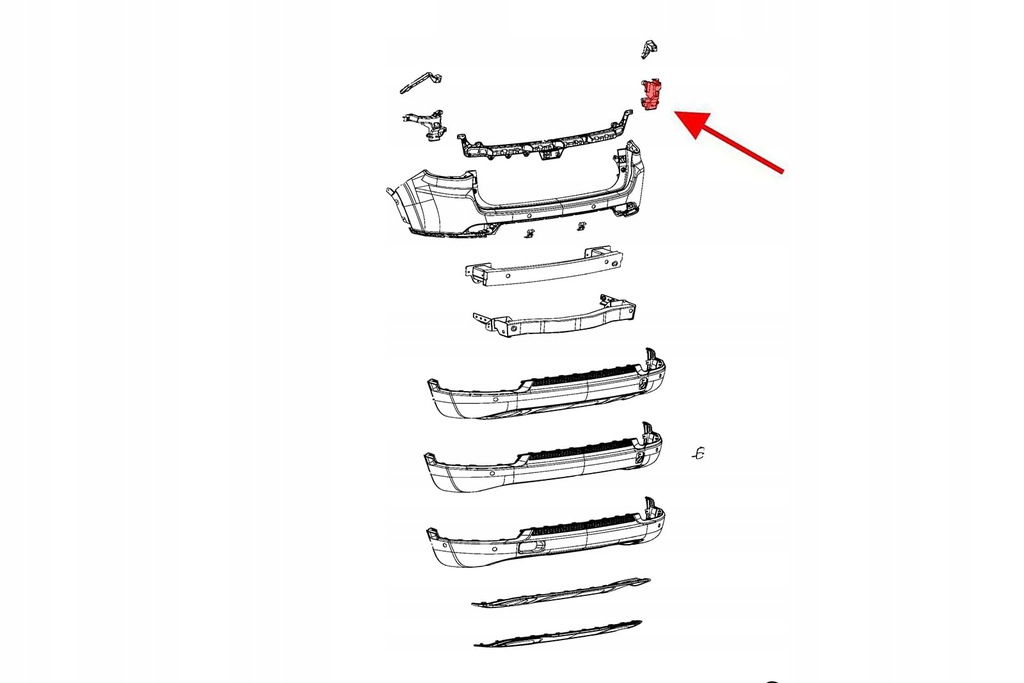 фото №3, Jeep compass ii 17+ напрямна бампера задня 68244464aa