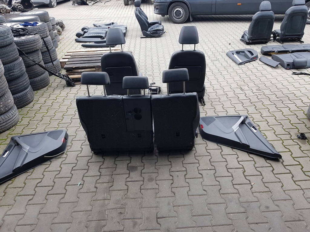 фото №10, Vw tiguan i 5n 06-15r сиденья кожаный заднее сиденье комплект