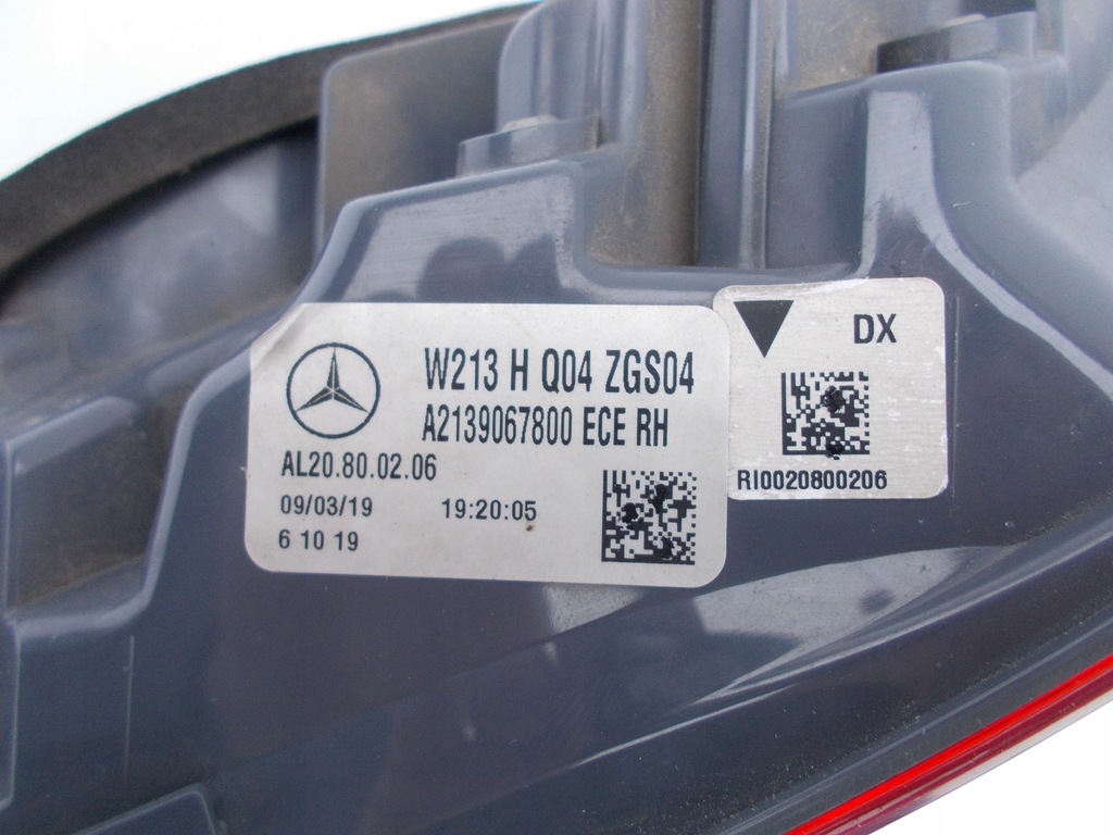 фото №7, Лампа задняя задняя mercedes e-klsa w213 w-213 sedan правая a2139067800 europa