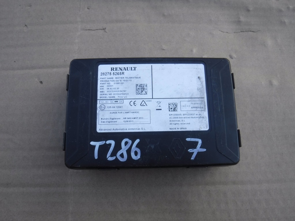 фото №1, Модуль usb renault clio iv 282755265r