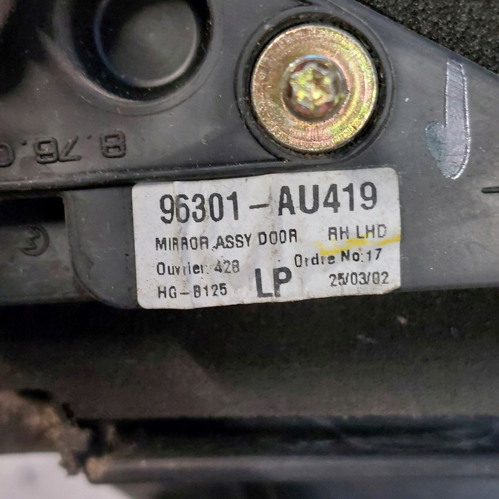 фото №14, Nissan primera p12 зеркало правое электрический 5pin 96301-au419