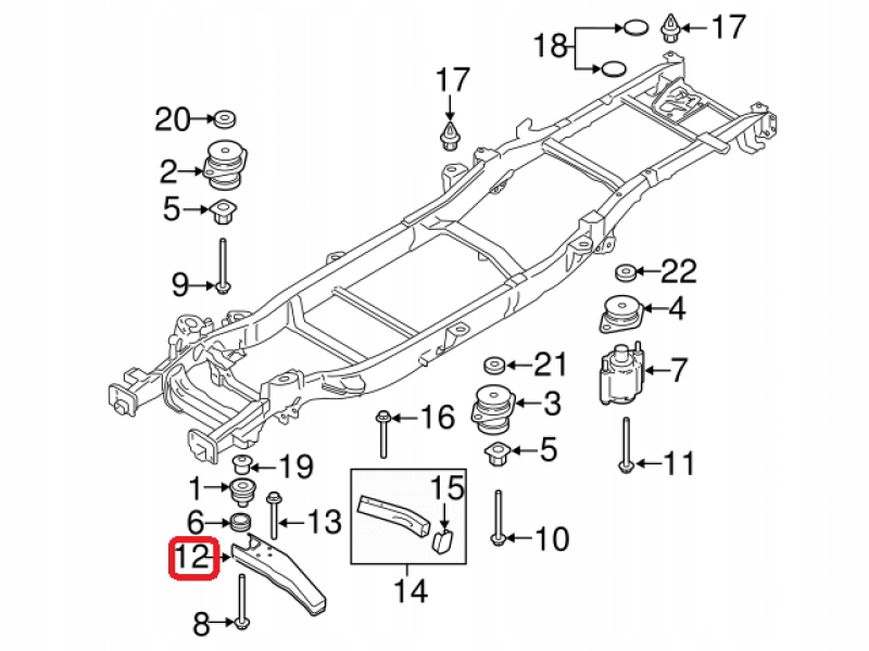 фото №1, 2015-20 ford f150 frame rail кронштейн cushion кронштейн