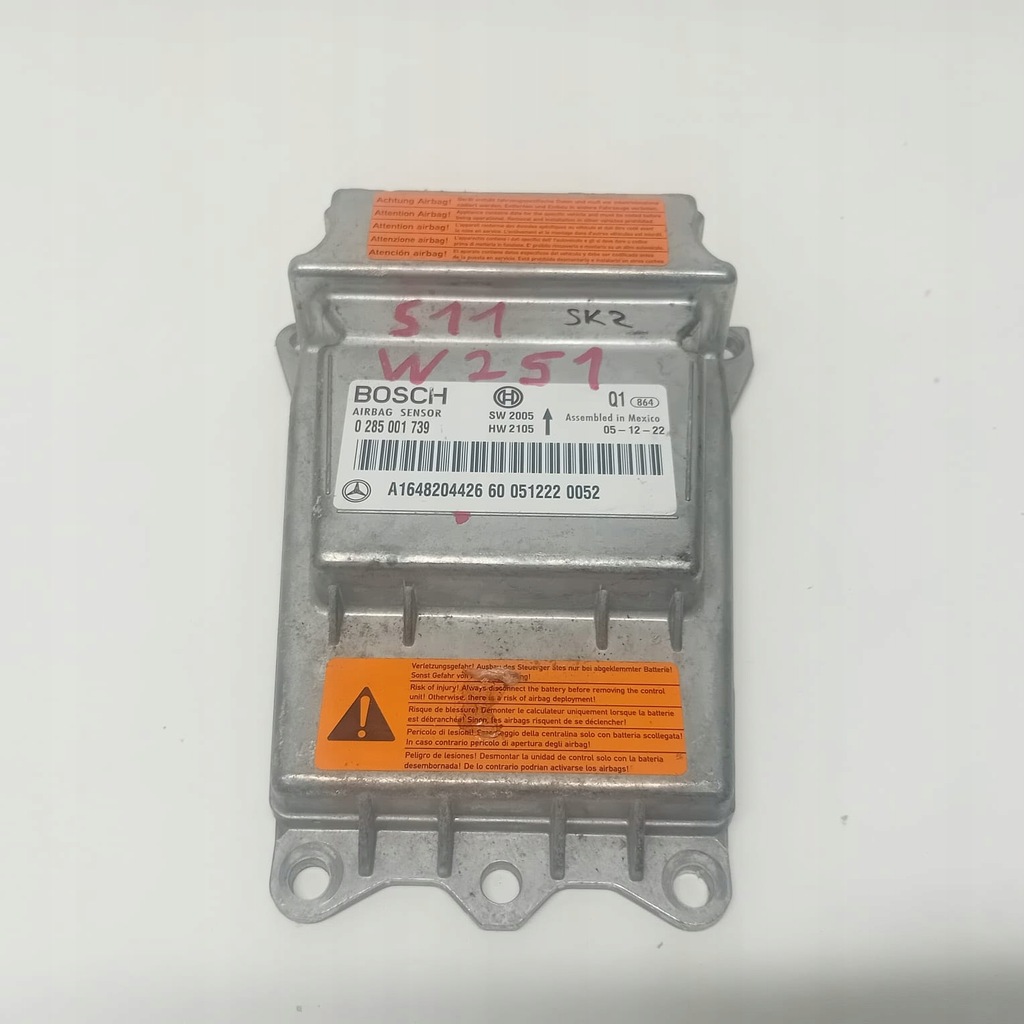 фото №1, Mercedes r-klasa w251 ml w164 датчик модуль подушка безопасности подушек