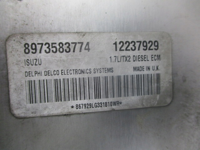 фото №6, Opel corsa c 1.7di бортовой компьютер двигателя 12237929