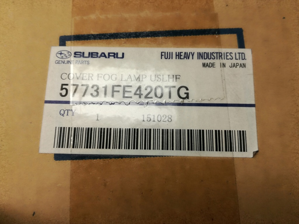 фото №1, Заглушка протитуманної фари ліва subaru impreza 57731fe420tg