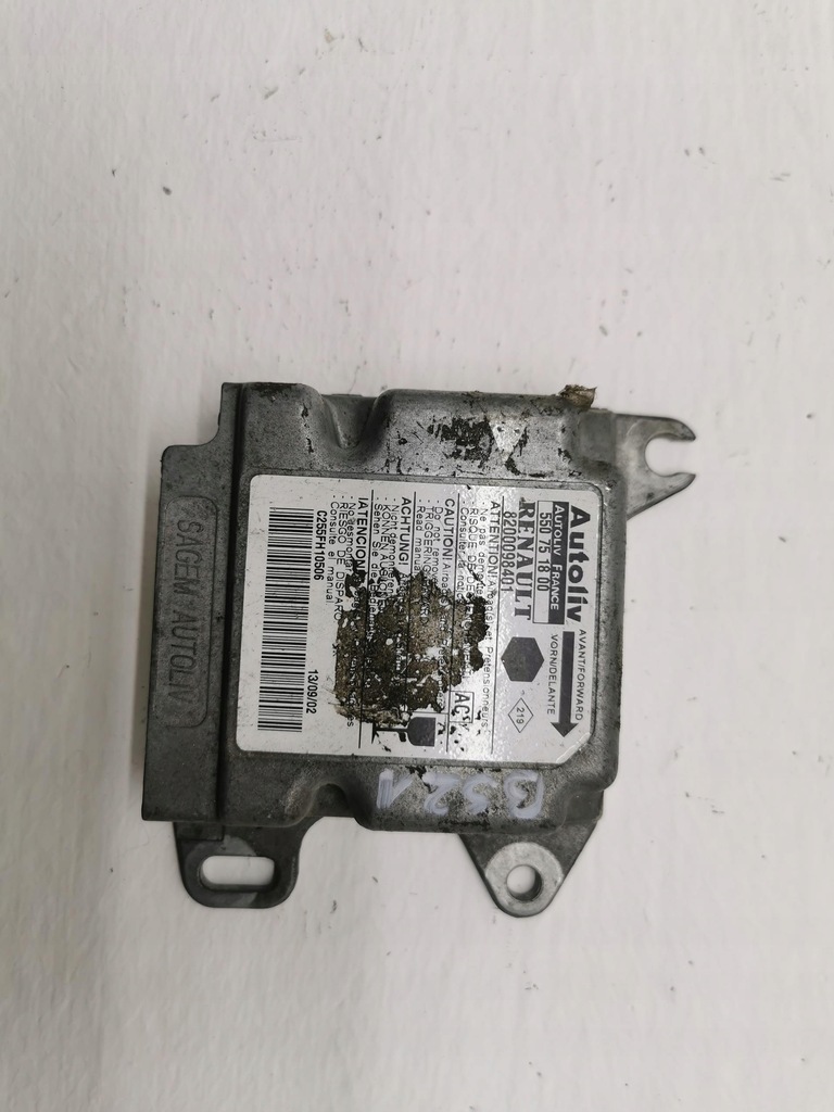 фото №1, Модуль подушка безопасности renault kangoo i 8200098401 97-07