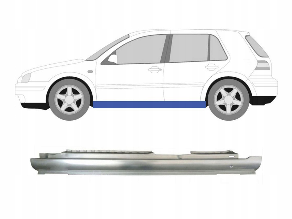 фото №1, Vw bora 1998-2005 порог ремкомплект левая rs