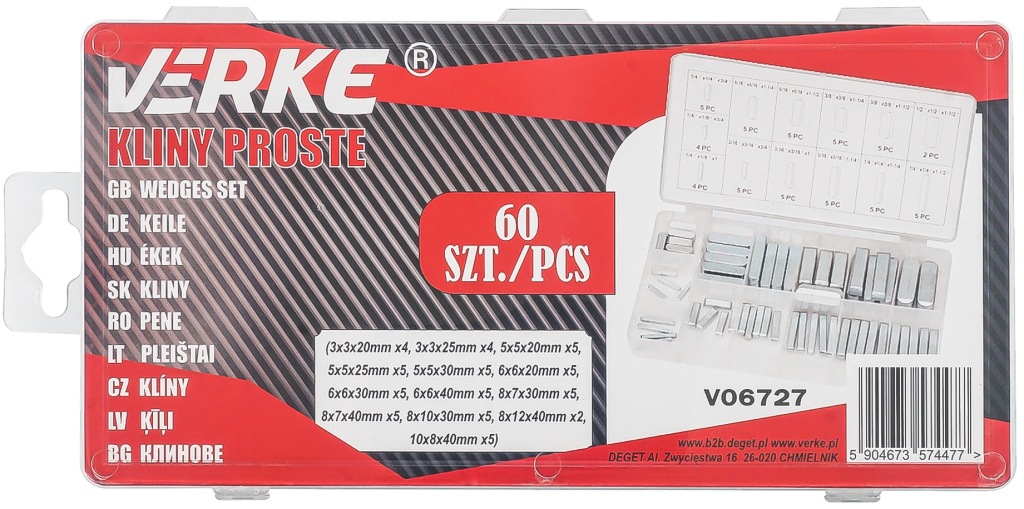 Клини прямі wpusty osadzania ступиця kół ремінних набір klinów prostych 60e Недорого