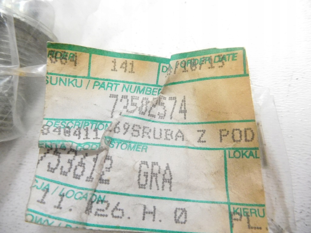 фото №6, Болт з підкладка термостата fiat 500 оригінальний номер 73502574