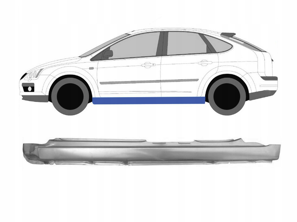 Купить Ford focus 2004-2007 порог ремкомплект левая 1331376