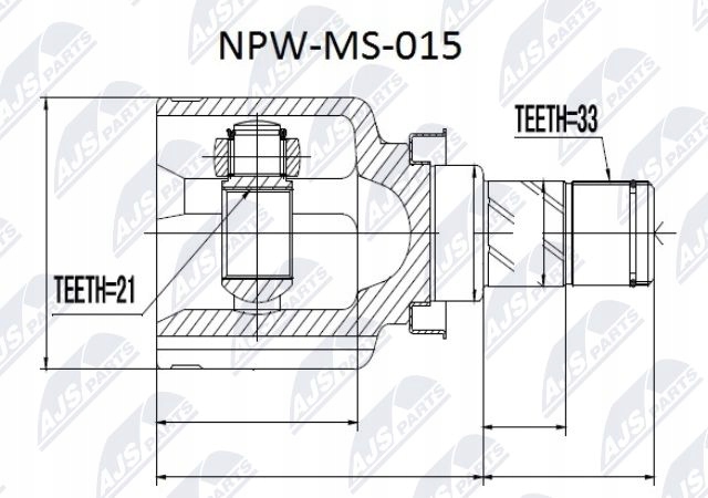 фото №2, Nty npw-ms-015 набор шарнир, wał приводной