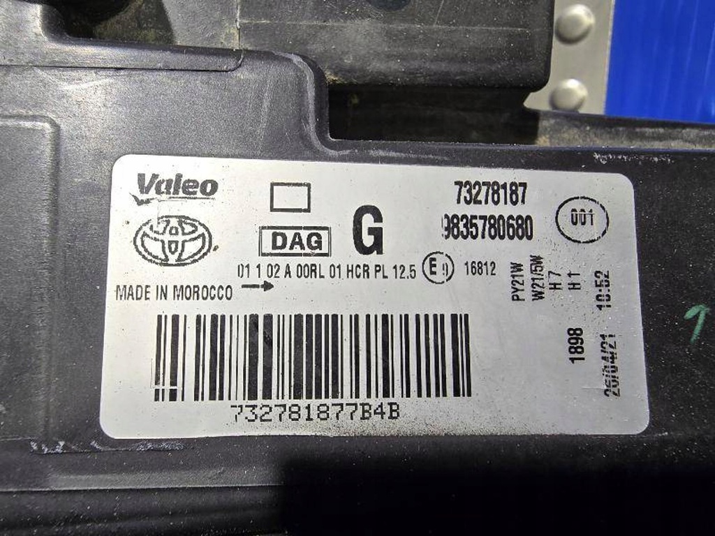 фото №16, Toyota proace city 19- verso 9835780680 лампа передня перед ліва