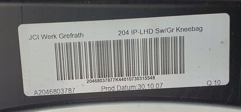 фото №10, Приборная панель приборная консоль mercedes w204 europa