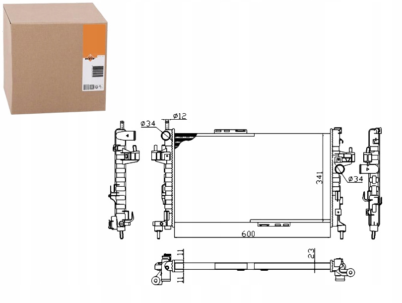 фото №1, Nrf радіатор opel combo corsa c