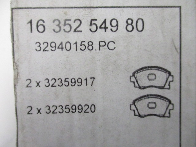 Rifter partner 18- набір гальмівних колодок гальмівних задній новий oryg. 1635254980 Ціна
