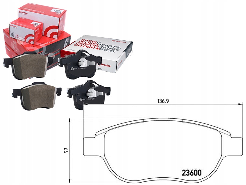 фото №10, Тормозные колодки тормозные brembo p61068 23600194